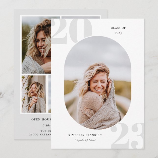 Senior Class Round Photo Ram Studenten (Fram/baksida)