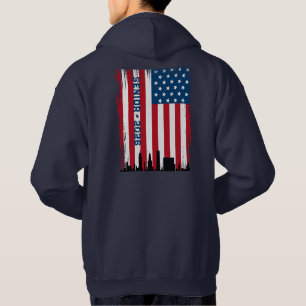 Senior/Collage American Flagga NYC Skyline Hoodie
