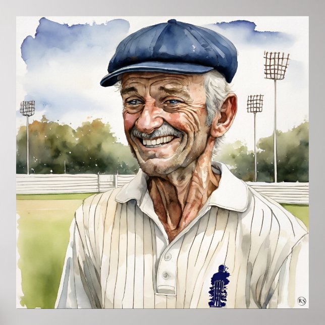 Senior Cricketer - Archival Cricket Print Poster (Framsidan)