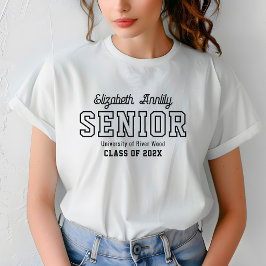 Senior Custom Year Script Graduate College  T Shirt