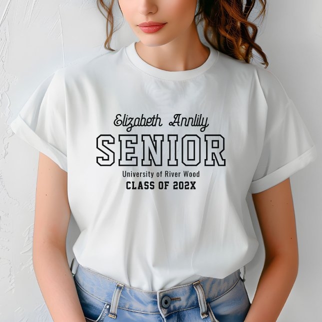 Senior Custom Year Script Graduate College  T Shirt (Skapare uppladdad)