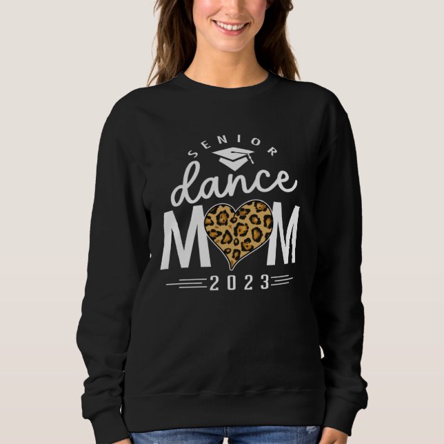 Senior Dance Mom 2023 Mommy Mama Leopard Print Mot T Shirt (Framsida)