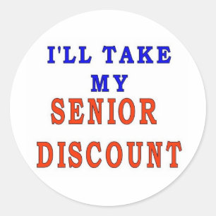 SENIOR DISCOUNT RUNT KLISTERMÄRKE