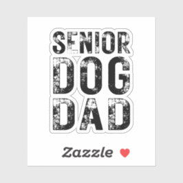 Senior Dog Dad Proud Owner of Wise Old Dogs Klistermärken