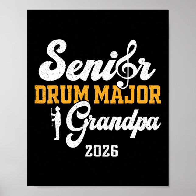 Senior Drum Major Farfar 2026 Examen Matchande Poster (Framsidan)