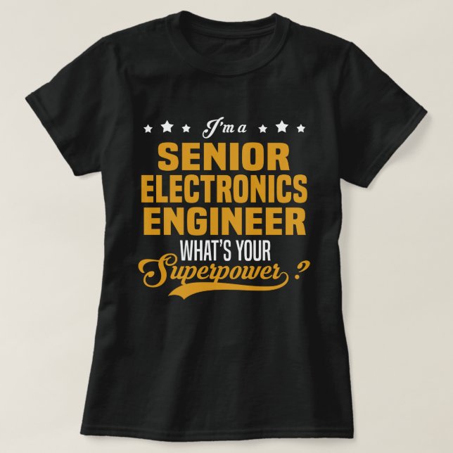 Senior Electronics Ingenjör T Shirt (Design framsida)