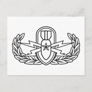 Senior EOD svart Vykort