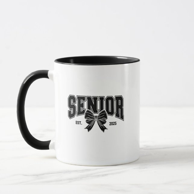 Senior Est 2025 Studenten Student Vintage Mugg (Vänster)