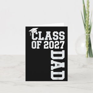 Senior Examen Skolklass Av En 2027 Graduate Pappa Kort