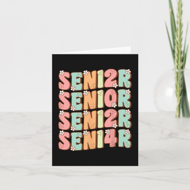 Senior examen Söt Groovy Senior Cl 2024 Kort (Framsida)