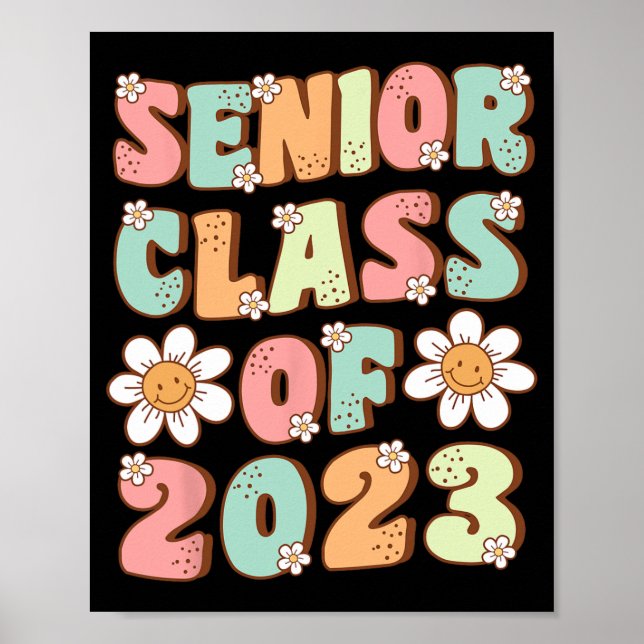 Senior examen Söt Groovy Senior Cl Av 2023  Poster (Framsidan)