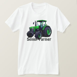 ’Senior Farmer’ och Grönt Tractor’ T Shirt