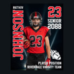 Senior Fotboll Foto Ljus Bakgrund Sporter Poster<br><div class="desc">Personlig poster för senior idrottare och idrottsspelare. Denna anpassningsbara designmall är perfekt för hemkomst idrottsevenemang, senior kväll, idrottsutmärkelsebankett eller examensfest dekoration för din idrottande son, dotter eller student. Det är ett bra sätt att visa spelarporträtt och minnen från deras idrottsmatcher. Designen har en abstrakt bakgrund och kan anpassas med namn,...</div>