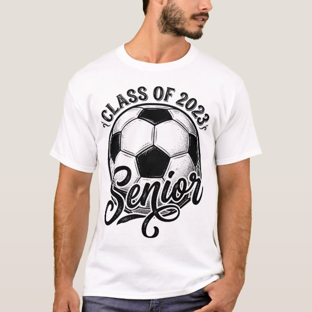 Senior Fotbollsklass 2023 Vintage-examens tröja (Framsida)