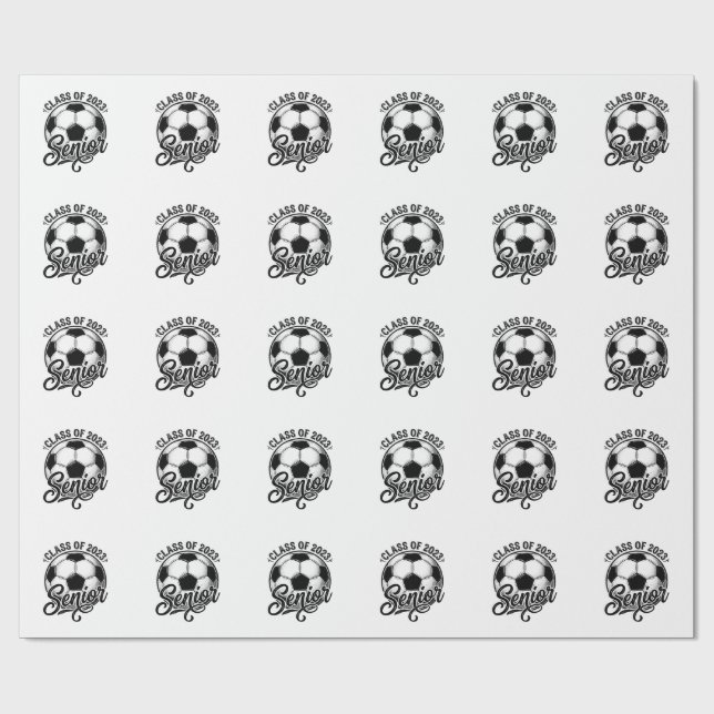 Senior Fotbollsklass 2023 Vintage-examens tröja Presentpapper (Platt)