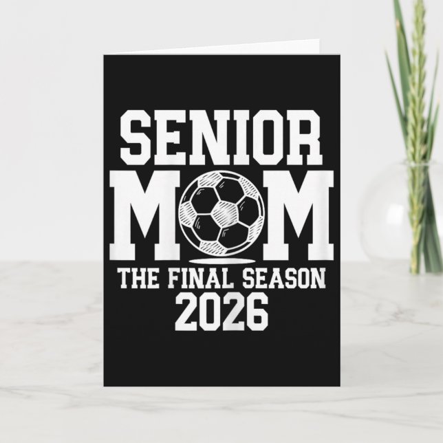 Senior fotbollsmamma, Cl Of 2026 Senior Night exam Kort (Framsida)