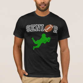 Senior fotbollsspelare med grön silhuett t shirt
