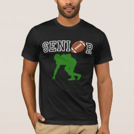 Senior fotbollsspelare med grön silhuett t shirt