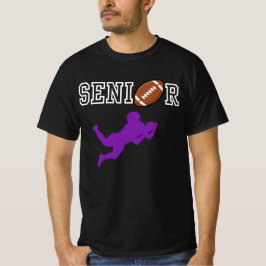 Senior fotbollsspelare med lila siluett t shirt