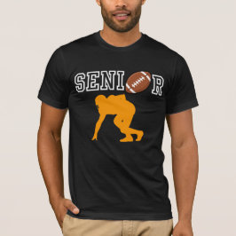 Senior fotbollsspelare med orange silhuett t shirt