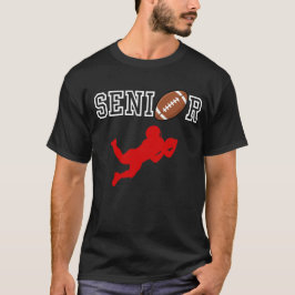 Senior fotbollsspelare med röd silhuett t shirt