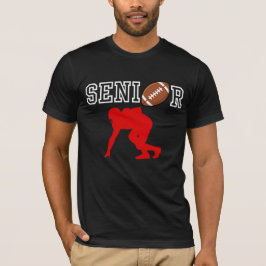 Senior fotbollsspelare med röd silhuett t shirt