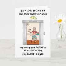 Senior Funny Flashback Lägg till ett ålderskort