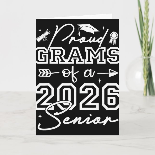 Senior Grams Stolta Grams Av En 2026 Senior  Kort (Framsida)