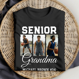 Senior Grandma Basketball Photo Collage Custom T Shirt