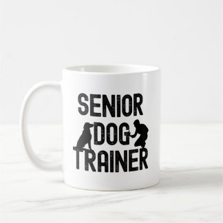 Senior hundtränare siluettgrafik för mugg