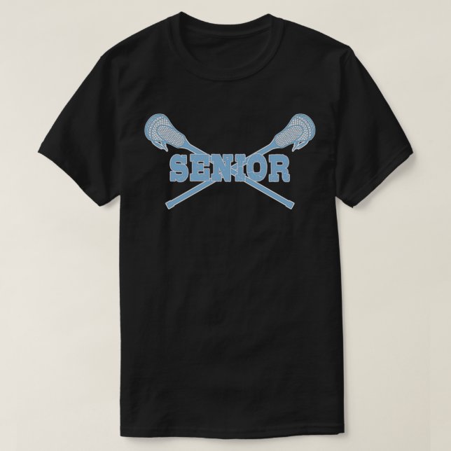 Senior Lacrosse LAX Sticks T Shirt (Design framsida)