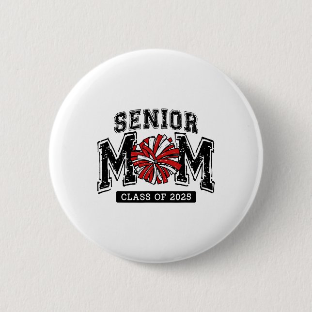 Senior Mamma 2025 Cheer Mamma Cl of 2025 Funny Gra Knapp (Framsida)