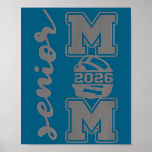 Senior mamma 2026 brottningsidrottare stolt föräld poster (Framsidan)