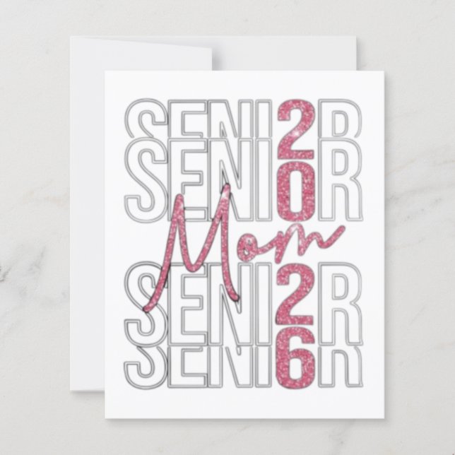✨ Senior Mamma 2026 Glitter Design (Framsida)