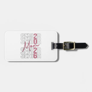 ✨ Senior Mamma 2026 Glitter Design Bagagebricka