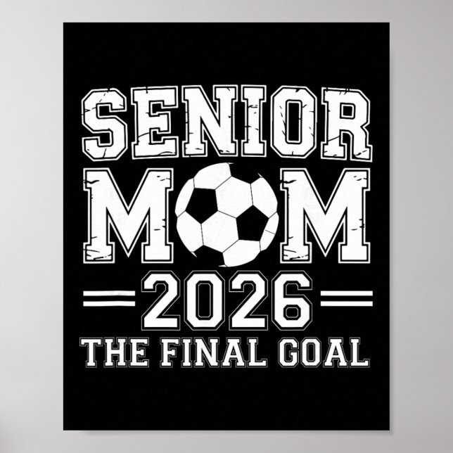 Senior Mamma 2026 Slutmål Fotboll Poster (Framsidan)