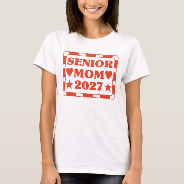 Senior Mamma 2027. T Shirt (Framsida)