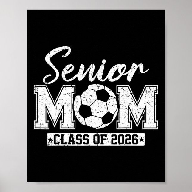 Senior Mamma Cl Of 2026 Fotbollsmamma Examen  Poster (Framsidan)