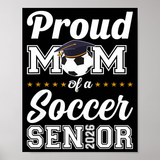 Senior mamma Cl Of 2026 fotbollsmamma examen  Poster (Framsidan)