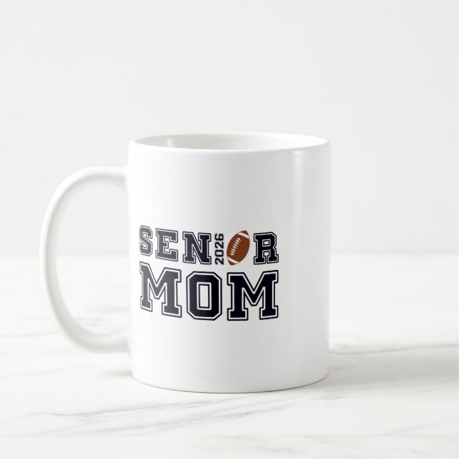 Senior Mamma Fotbollsklasser 2026 Stolt Förälder  Kaffemugg (Vänster)