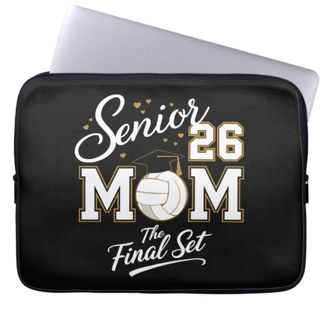 Senior Mamma Klass 2026 Volleyboll Laptop Fodral (Framsidan)