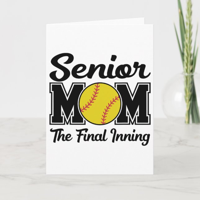 Senior Mamma Sista Innings Softll Mamma Examen  Kort (Framsida)