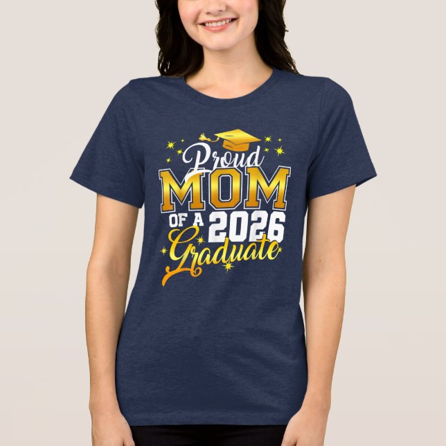 Senior Mamma Studenten Proud mamma från 2026 stude T Shirt (Framsida)