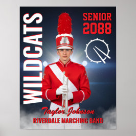 Senior Marchande Band Medlem Anpassad Bild Sporter Poster