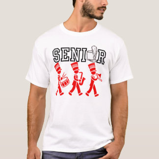 Senior Marscherande Band med Röd Silhuett T Shirt