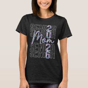 Senior Mom Blommig Kl Of 2026 Gymnasium Högskola U T Shirt
