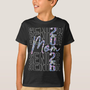 Senior Mom Blommig Kl Of 2026 Gymnasium Högskola U T Shirt