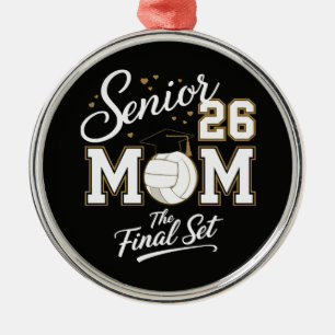 Senior Mom Class of 2026 Volleyboll Julgransprydnad Metall