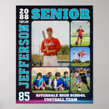Senior Night Sports Team Player Photo Collage