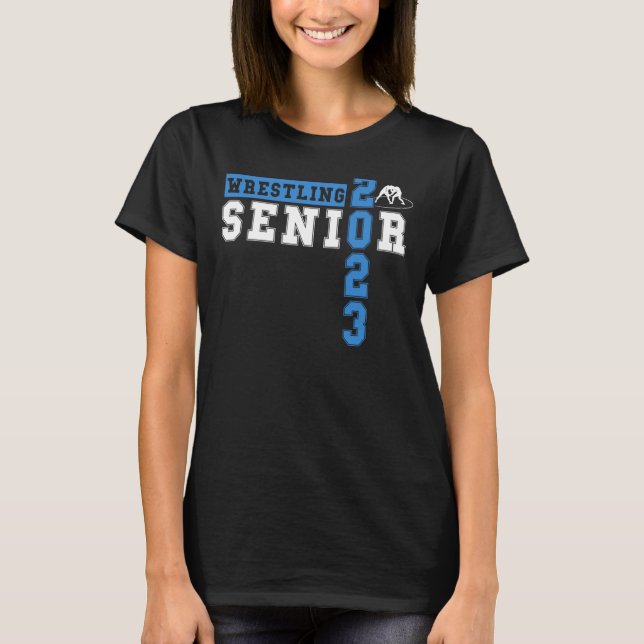 Senior Night Wrestling Senior 2023 Studenten Part T Shirt (Framsida)